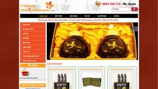 Thiết kế web Cửa hàng nhân sâm Hàn Quốc
