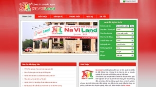 Thiết kế web Bất Động Sản Naviland