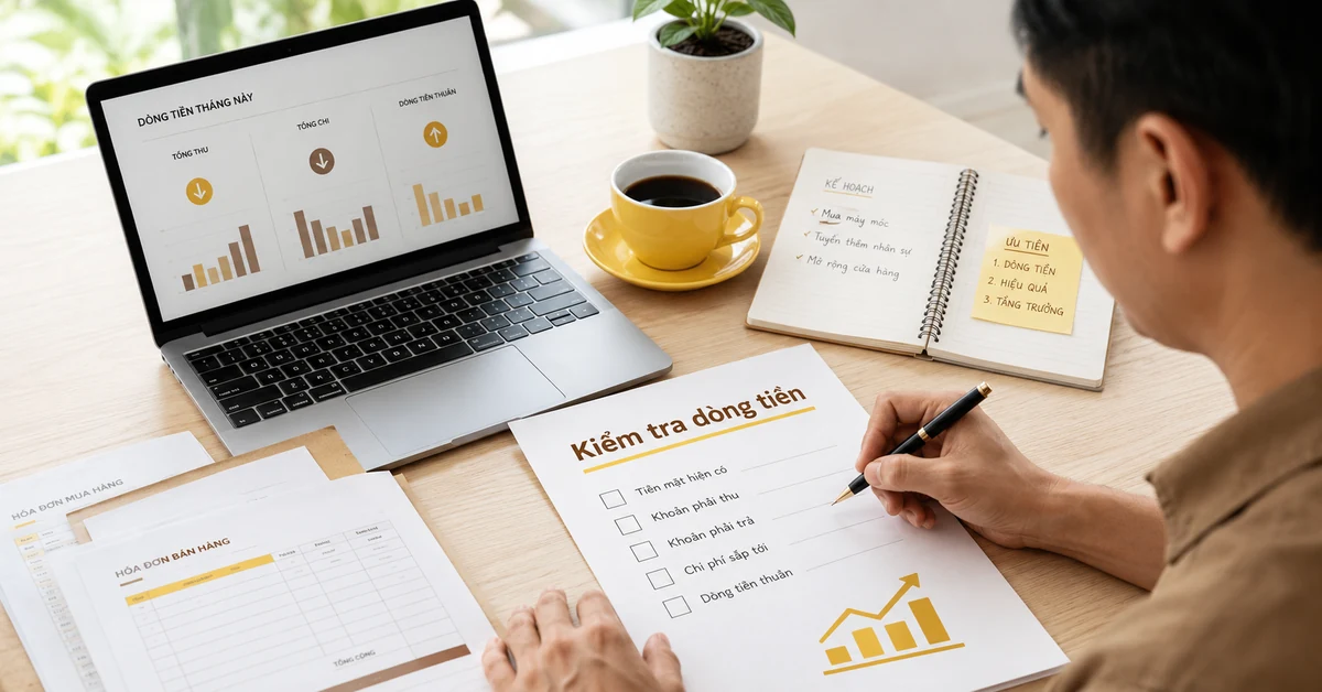 Bảng kiểm tra dòng tiền 10 phút cho chủ doanh nghiệp SME